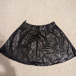 Faux-Leather Mini Skirt Black